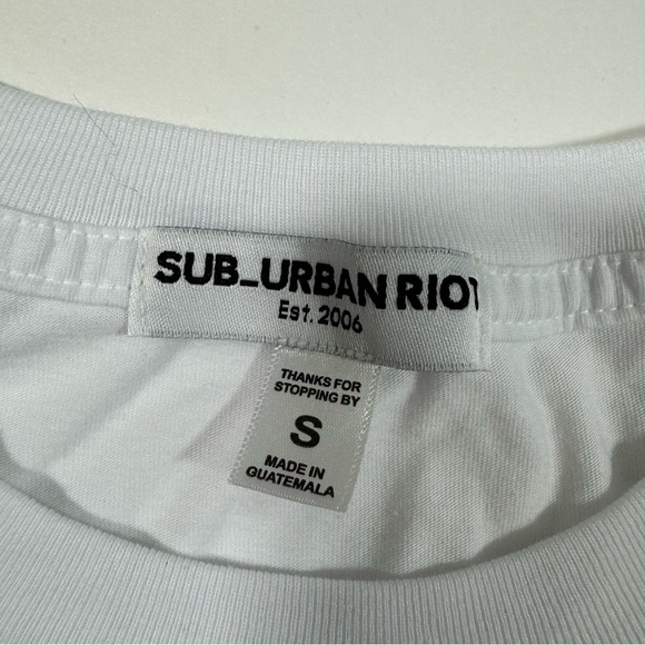 Sub Urban Riot Tee Shirt White Not Without My Dog - Picture 5 of 7